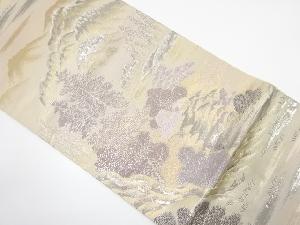 山里風景模様織り出し 袋帯